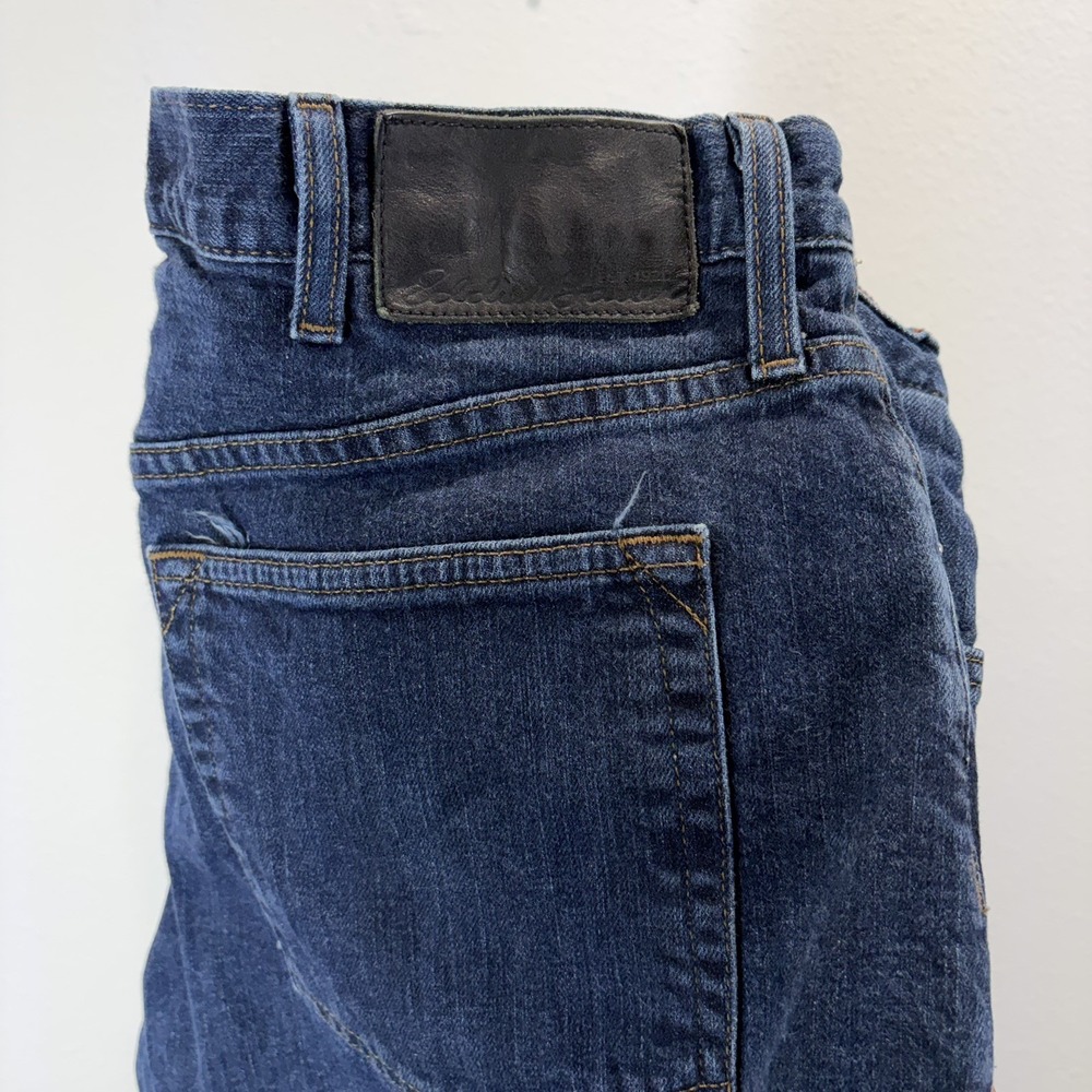 Eddie Bauer Men's Jeans 38x32 Flannel Lined Straight Fit Deep Indigo